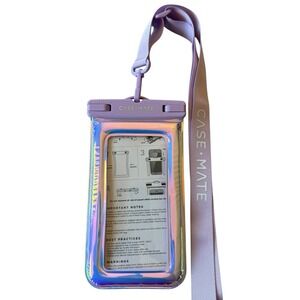 CASE-MATE Soap Bubble Waterproof Floating Phone Pouch Lanyard Iridescent